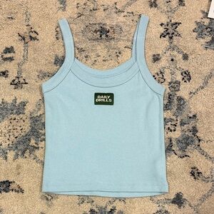 Daily Drills blue logo tank